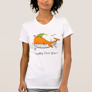 Gelukkig Nieuwjaar - Walvisliefhebber T-shirt