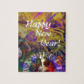 Gelukkig nieuwjaarsfeest. legpuzzel