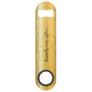 Gelukkig nooit na gouden metalen flesopener speed flessenopener
