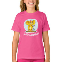 Gelukkig Olifant T-Shirt voor Meisjes | Hallo Zonn