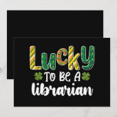 Gelukkig om bibliothecaris te zijn St Patrick's Da Kaart (Voorkant / Achterkant)