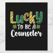 Gelukkig om een begeleider school St Patrick's Day Wijn Etiket (Enkel label)