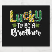 Gelukkig om een broer familie St Patrick's Day te  Bier Etiket (Enkel label)