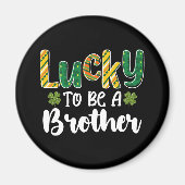Gelukkig om een broer familie St Patrick's Day te Magneet (Voorkant)