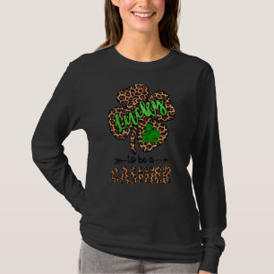 Gelukkig om een kassier luipaard print Shamrock St T-shirt