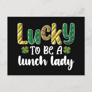 Gelukkig om een lunch dame school St Patrick's Day Briefkaart