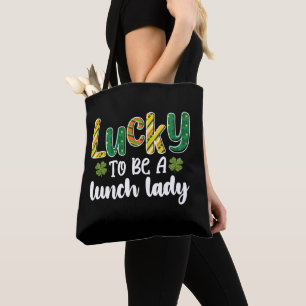 Gelukkig om een lunch dame school St Patrick's Day Draagtas