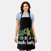 Gelukkig om een lunch dame school St Patrick's Day Schort (Gedragen)