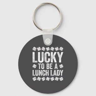 Gelukkig om een lunchdame shirt te zijn Ierse vrou Sleutelhanger