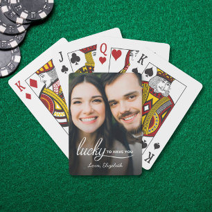 Gelukkig om jou gepersonaliseerde fotokaartspel te pokerkaarten