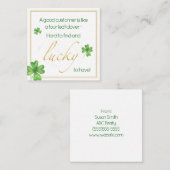 Gelukkig om op St. Patrick's Day een klant te hebb Notitiekaartje (Voorkant / Achterkant)