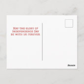 Gelukkig Onafhankelijkheidsdag 4 juli feest Briefkaart (Achterkant)