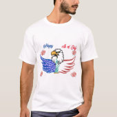Gelukkig ontwerp op 4 juli t-shirt (Voorkant)