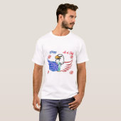 Gelukkig ontwerp op 4 juli t-shirt (Voorkant volledig)