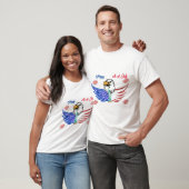 Gelukkig ontwerp op 4 juli t-shirt (Unisex)