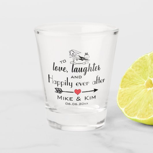 Gelukkig ooit daarna shot glas (Voorkant)