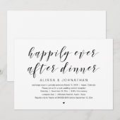 Gelukkig ooit daarna, Wedding Elopement Dinner Kaart (Voorkant / Achterkant)