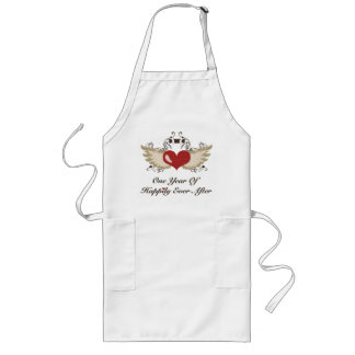 Gelukkig ooit na 1st Wedding Jubileum Apron Lang Schort