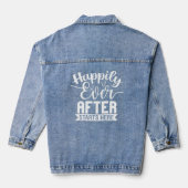 Gelukkig ooit na begint hier bruid denim jacket (Achterkant)
