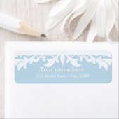 Gelukkig ooit na blauw adres Sticker label (Insitu)