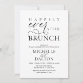 Gelukkig ooit na brunch mooie post bruiloft kaart (Voorkant)