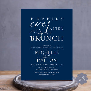 Gelukkig ooit na brunch mooie post bruiloft kaart