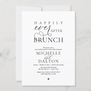 Gelukkig ooit na brunch mooie post bruiloft kaart