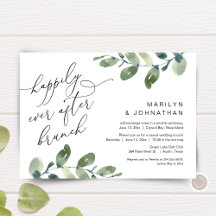 Gelukkig ooit na Brunch Party Groen Elopement