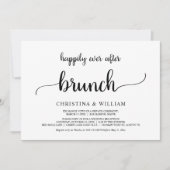 Gelukkig ooit na Brunch Rustic Wedding Elopement Kaart (Voorkant)