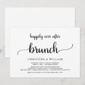 Gelukkig ooit na Brunch Rustic Wedding Elopement Kaart (Voorkant / Achterkant)