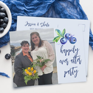 Gelukkig ooit na Casual huwelijksontvangst Uitnodiging Briefkaart