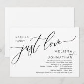 Gelukkig ooit na de bruiloft Elopement Brunch Kaart (Voorkant / Achterkant)