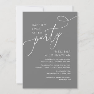 Gelukkig ooit na de bruiloft Elopement Party Kaart