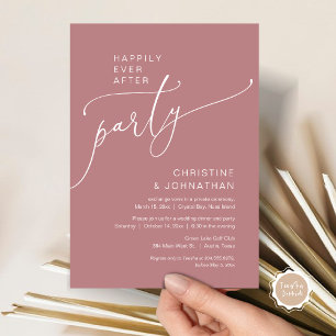 Gelukkig ooit na de bruiloft Elopement Party Kaart