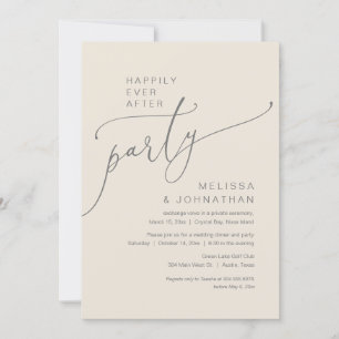 Gelukkig ooit na de bruiloft Elopement Party Kaart