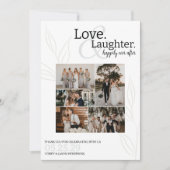 Gelukkig ooit na de bruiloft foto bedankkaart (Voorkant)