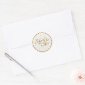 Gelukkig ooit na de klassieke ronde sticker (Envelop)