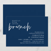 Gelukkig ooit na de lunch moderne bruiloft partij kaart (Voorkant / Achterkant)