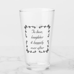 Gelukkig ooit na de minimalistische Aangepaste bru Glas