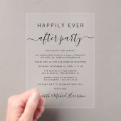 Gelukkig ooit na de Ontvangst van de bruiloft van Acryl Uitnodigingen (Insitu (Draagbaar))