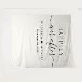 Gelukkig ooit na de ontvangst van het huwelijk van wandkleed (Voorkant (horizontaal))