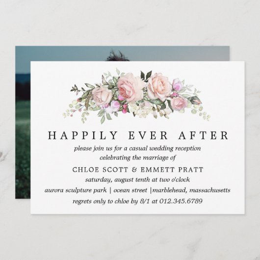 Gelukkig ooit na de Ontvangst van het Weddenschap Kaart (Voorkant / Achterkant)