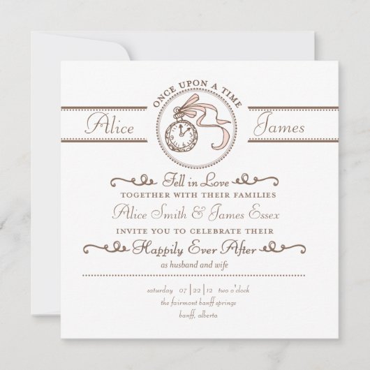 Gelukkig ooit na de uitnodiging van de bruiloft (Voorkant)