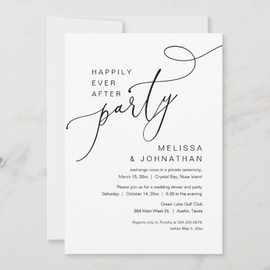 Gelukkig ooit na de uitzending van een weddenschap kaart (Voorkant)