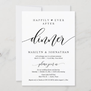 Gelukkig ooit na de wedstrijd Elopement Dinner Par Kaart