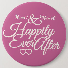 Gelukkig ooit na douaneknoop ronde button 6,0 cm