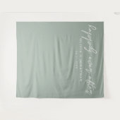 Gelukkig Ooit na Elegant Script Wedding Backdrop Wandkleed (Voorkant (horizontaal))