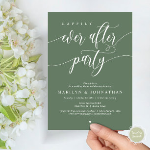 Gelukkig ooit na feest, bruiloft diner dansen kaart