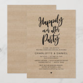 Gelukkig ooit na feest, bruiloft diner dansen kaart (Voorkant / Achterkant)