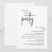 Gelukkig ooit na feest, bruiloft diner kaart (Voorkant / Achterkant)